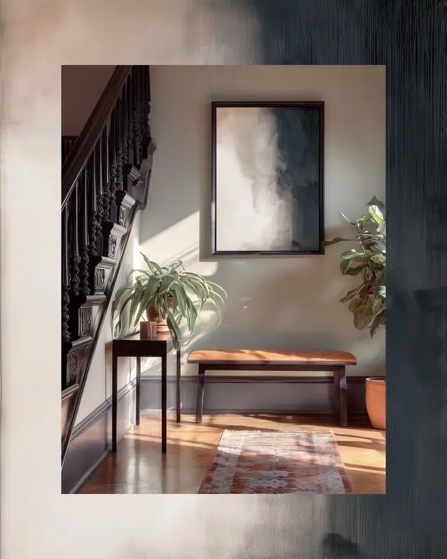 Bring depth and serenity to your space with Eclipsed Light, a modern abstract digital download from Porcelain Prints Col