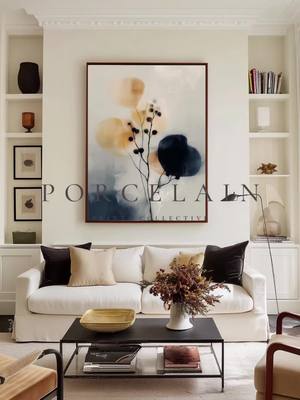 The piece everyone will ask about… 👀  Soft tones, bold blooms.  Meet your new statement wall piece.  • • • • #porcelainp