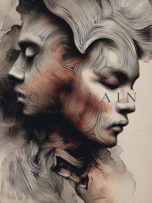 Connection in every line. 🖤 “Intertwined Echoes”… abstract art that flows with depth + movement. • • • • #PorcelainPrint