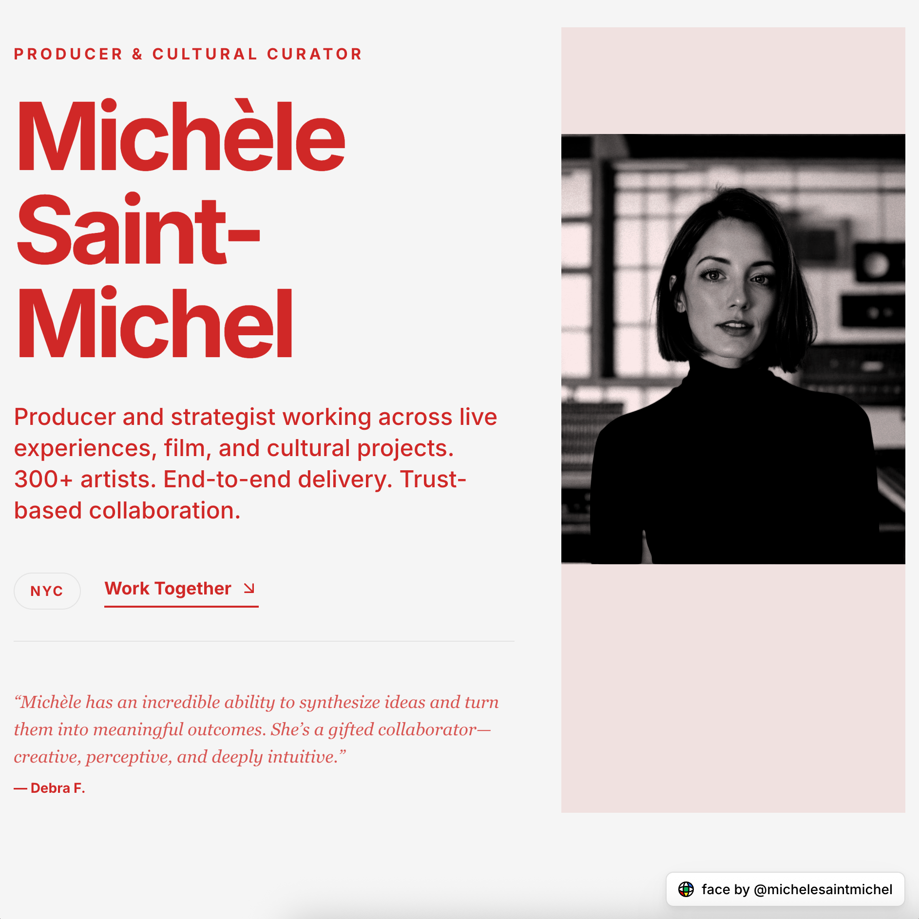 Michèle Saint-Michel | Experiential Portfolio  thumbnail