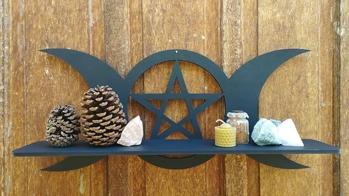 Prateleira Lua Tríplice ✨ Pentagrama Wicca thumbnail