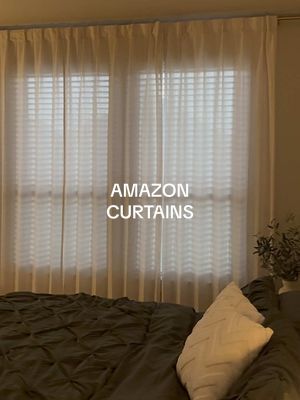 Before ➡️ After ✨ These linen curtains changed the whole vibe! Amazon link in bio 🫶🏼 #amazonfinds #amazonmusthaves #amaz