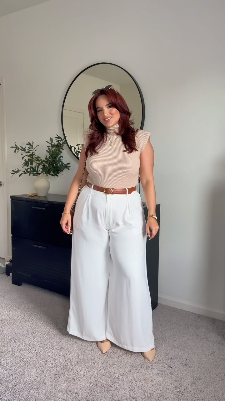 Neutral office outfit for all my office babes 😘 This top is perfect for transitioning into fall! I also linked a more of