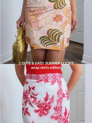 Styling easy summer outfits with 2 wrap skirts 🥰 they are sooo cute and a great way to add more colors to your wardrobe!