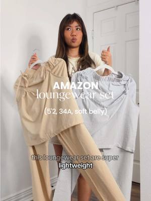 Comfy lightweight loungewear set for summer!! ❤️ find it under “photos” tab on my amz s/f #loungewear #loungeset #stripe