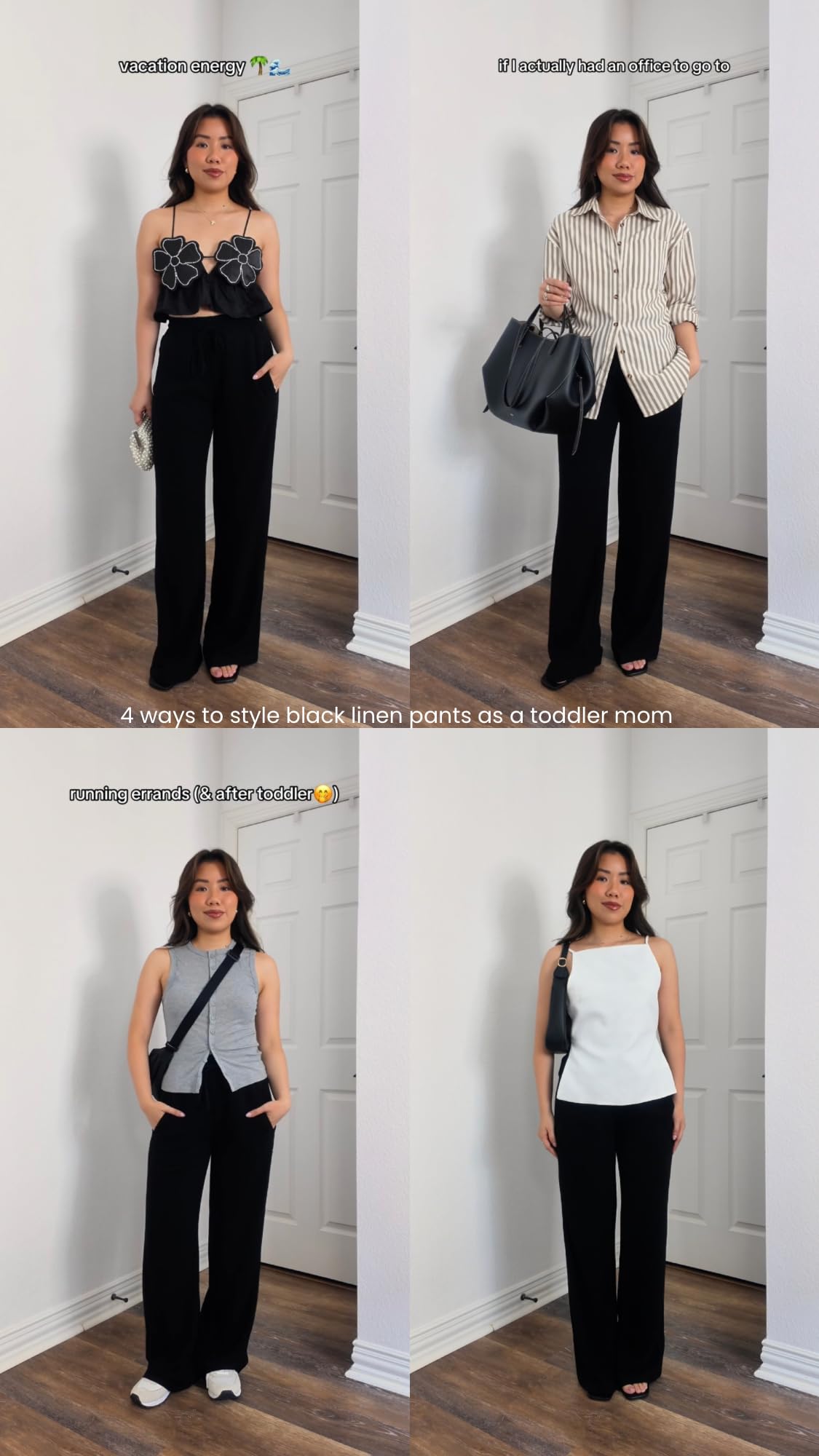 Black linen pants 4 ways thumbnail