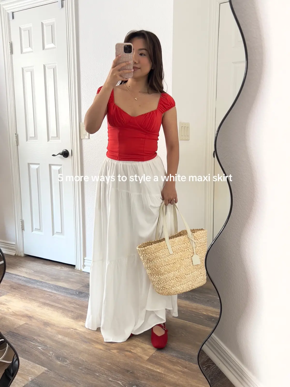 The skirt of the season 🥰 here are 5 more tops that look good with the white maxi skirt!! #whitemaxiskirt #howtostyle #h
