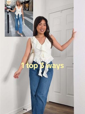 This top is so cute! I’ve seen it on Pinterest a lot!! 🥰 find under “photos” tab on my amz s/f 💛 #summeroutfits2025 #how