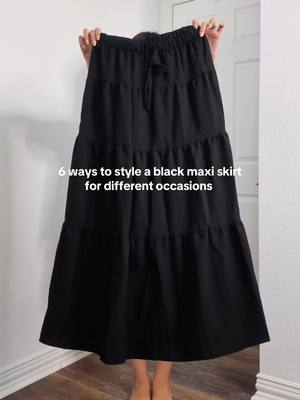 Ways to style a black maxi skirt for summer ☀️ #howtostyle #blackmaxiskirt #maxiskirtoutfit #summeroutfits2025 #whattowe