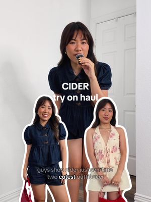 Which one is your favorite? 🤭 @Cider haul 💙 #shopciderhaul #denimondenim #butteryellow #miniskirtoutfit #miniskorts #pet