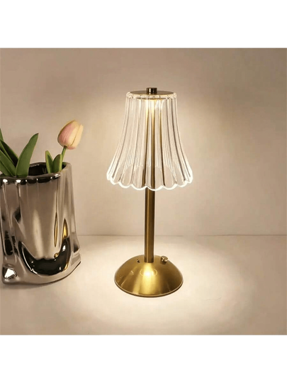 Lâmpada De Mesa Com Barra De LED Para Iluminação Interna Sensor De Toque De Luz De Quarto Sem Fio Três Cores thumbnail