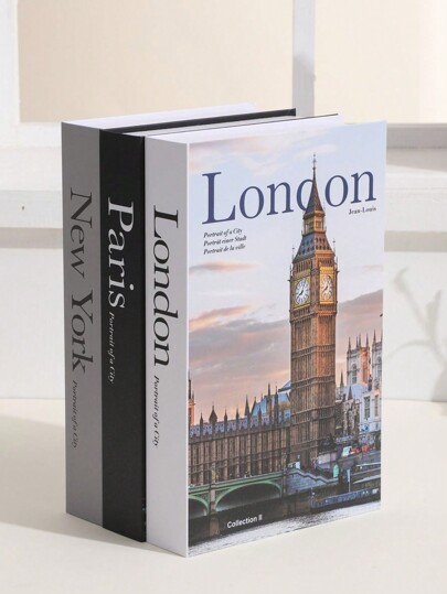 1 Peça/3 Peças Livros Falsos Retrô, Livros Decorativos, Ornamentos de Estante de Livros de Cafeteria/Hotel, Adereços Fotográficos, Modelo de Conversão para Filmes/Vídeos, Melhores Presentes thumbnail