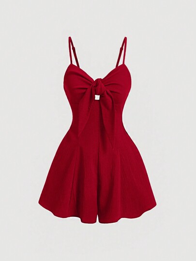 SHEIN MOD Macacão Camiseta Diário Simples de Cor Sólida para Mulheres thumbnail