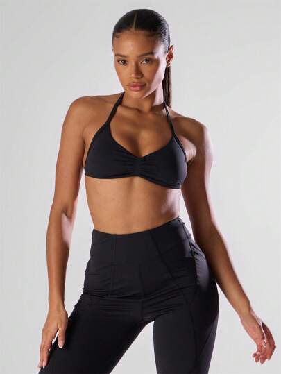 Musera Sport Top Esportivo com Costas Abertas, Ajustado, Confortável, Ativo, Treino, Academia, Corrida, Clube de Corrida, Pádel, Tênis, Pickleball, Academia, Fitness, Outono, Yoga, Pilates, Uso Diário Casual thumbnail