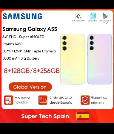   Smartphone Samsung-Galaxy A55 5G, Exynos 1480, 6,6 "FH thumbnail