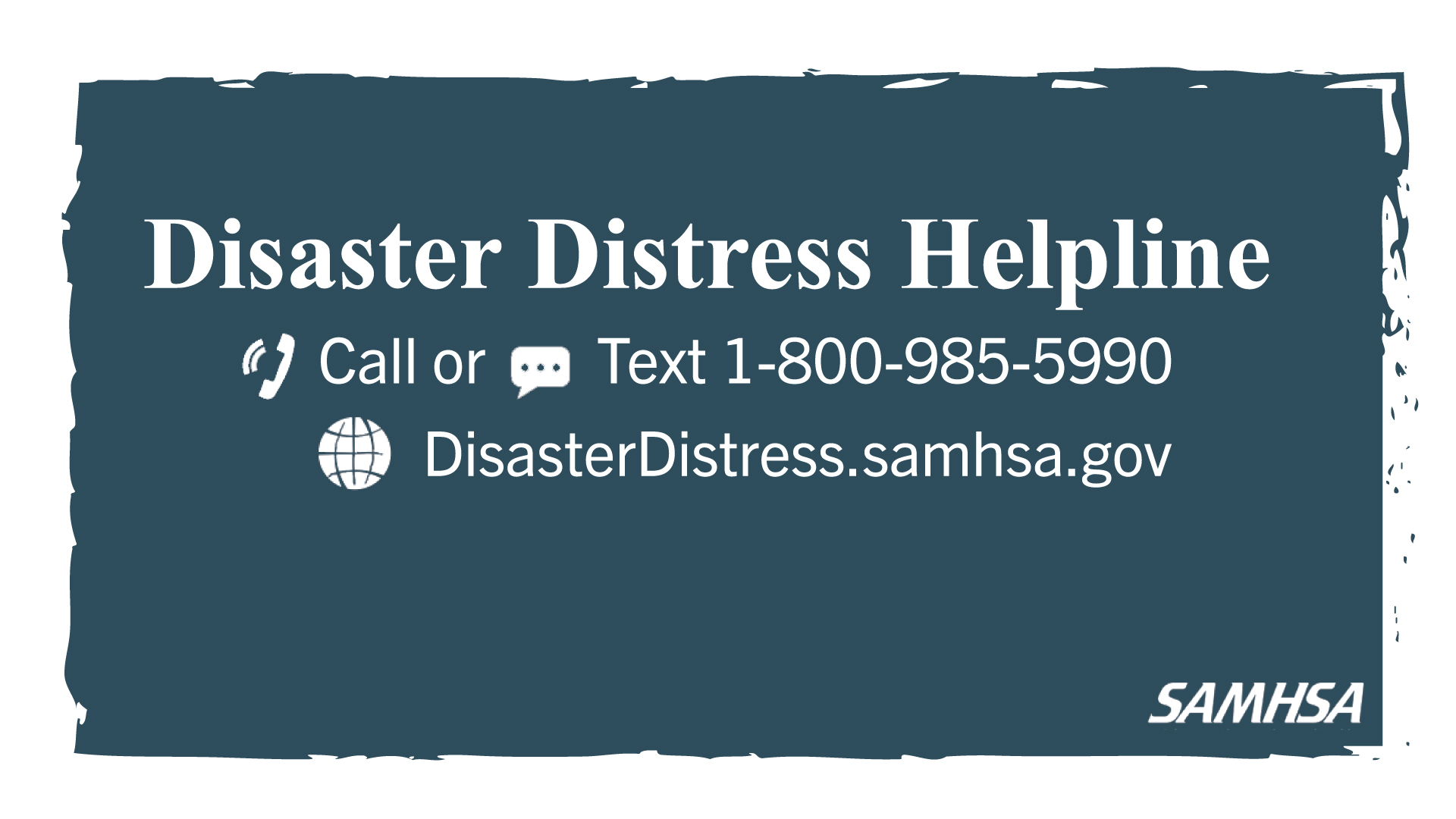 Disaster Distress Helpline for Immediate Crisis Counseling thumbnail