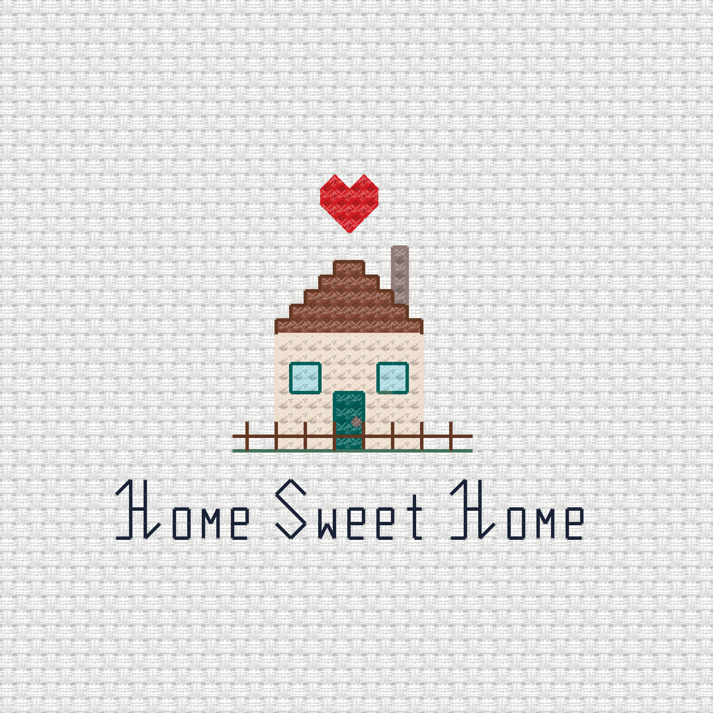 FREE Home Sweet Home Cross Stitch Pattern thumbnail