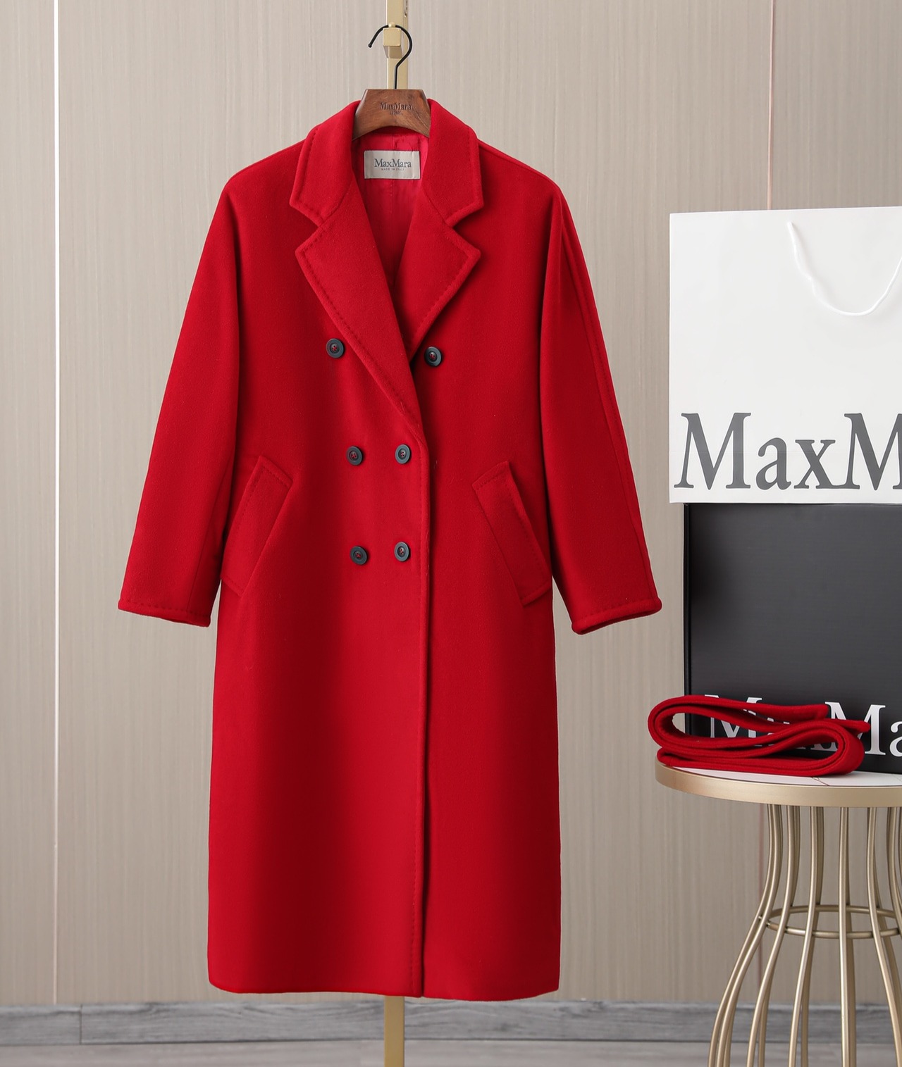 £2,765 🎁 Max Mara - 101801 Icon Coat in Red thumbnail