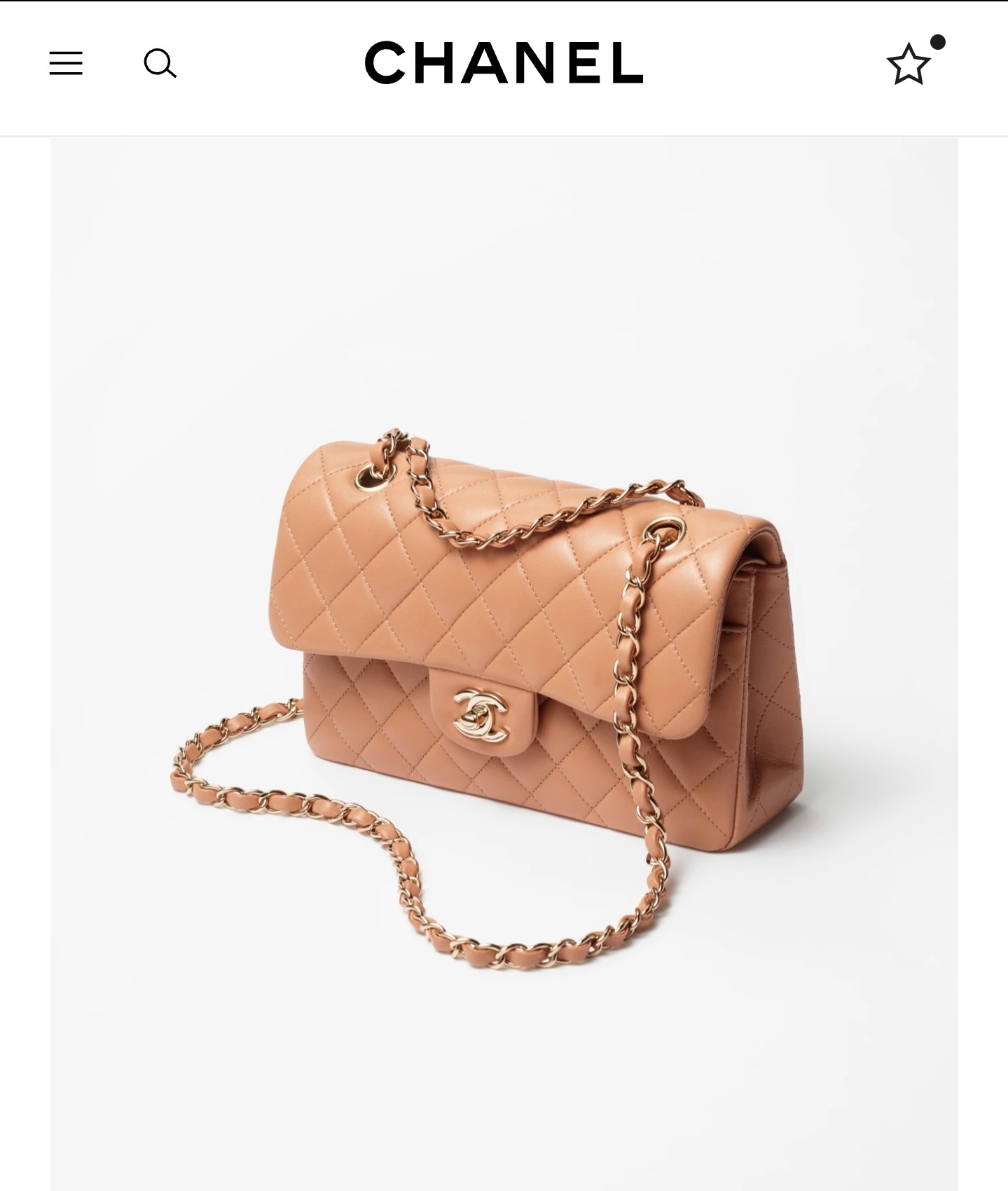 £8,732 🎁 Chanel - Small Classic Flap in Dark Beige Lambskin & Gold Hardware thumbnail