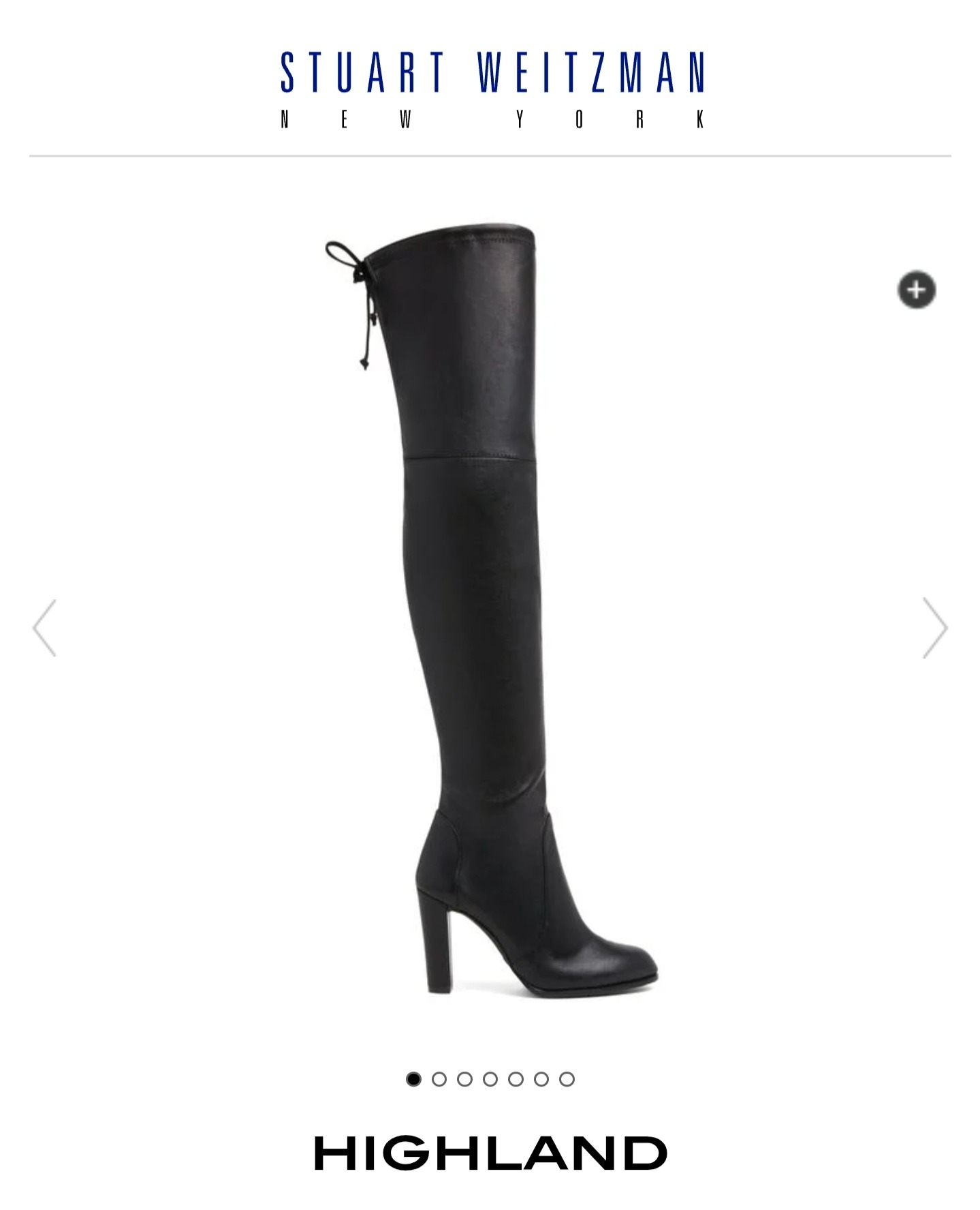 £920 🎁 Stuart Weitzman - Highland Boots in Black Leather thumbnail