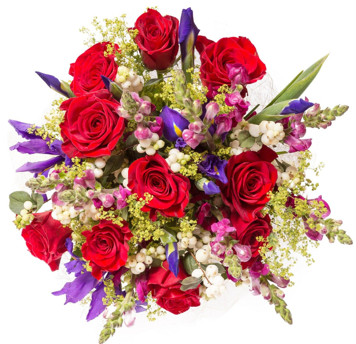 £158 🎁 Flowers Box - Rose & Iris Symphony Bouquet thumbnail