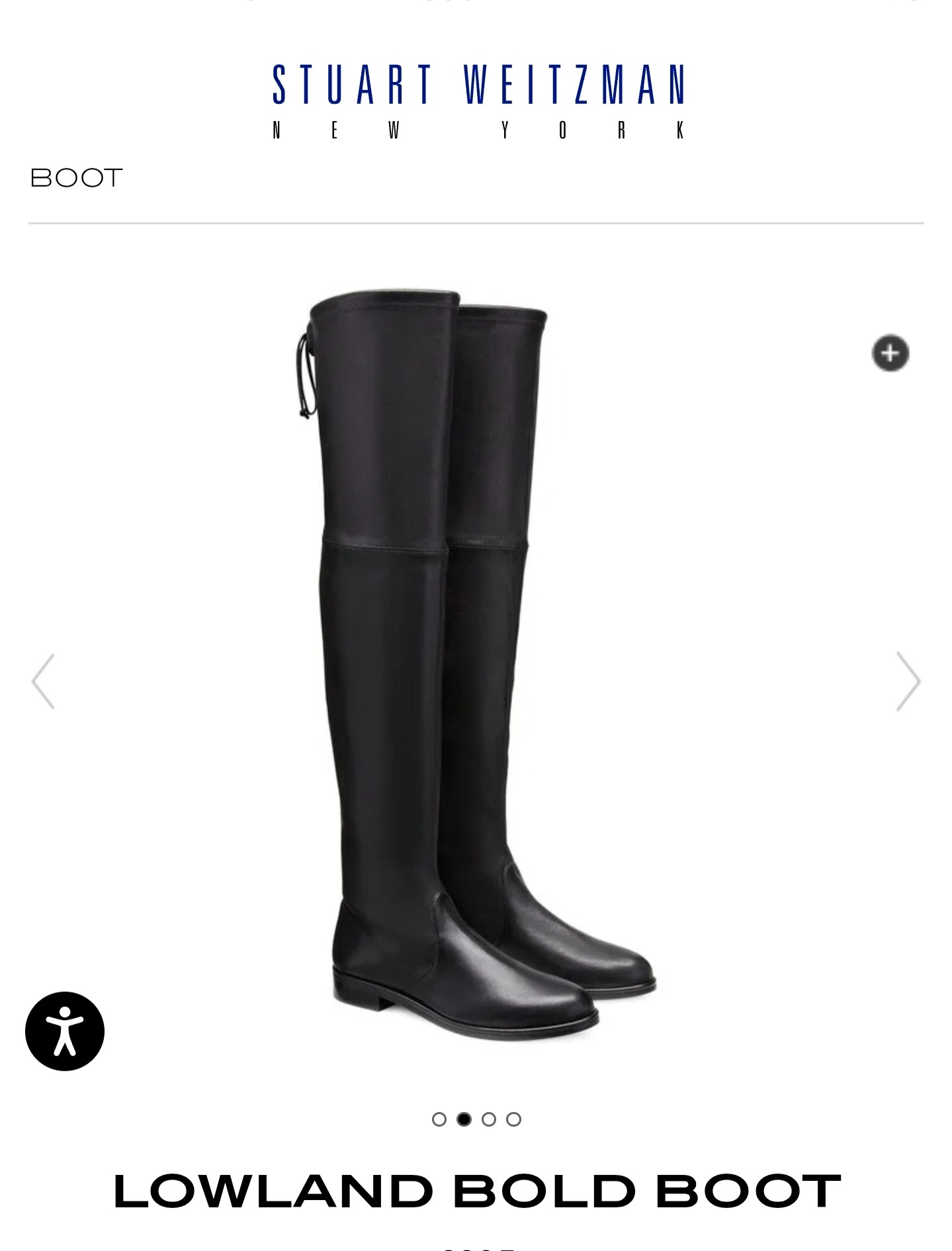 £920 🎁 Stuart Weitzman - Lowland Bold Boots in Black thumbnail