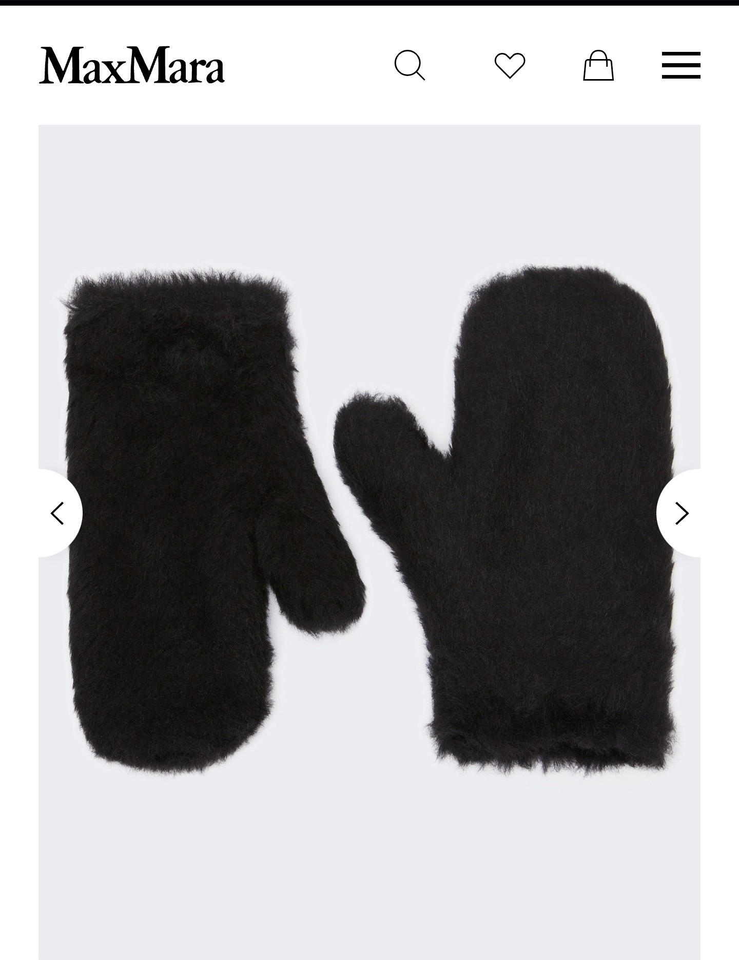 £195 🎁 Max Mara - Mittens in alpaca and wool Teddy fabric thumbnail