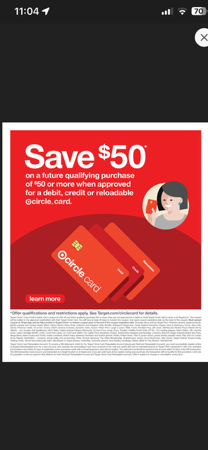 $50 Target Coupon w/ Red card thumbnail