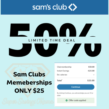 50% off SamsClub Membership thumbnail