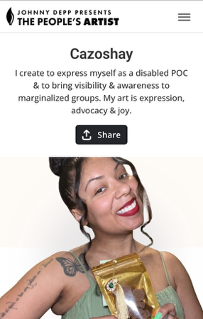 Vote for Cazoshay to win $25,000, appear in Artforum Magazine, and display their artwork at The Art of Elysium's Salon. thumbnail