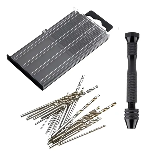 Kit 20 Mini Brocas 0,3 Mm A 1,6 Mm Giclê + Mandril Manual thumbnail