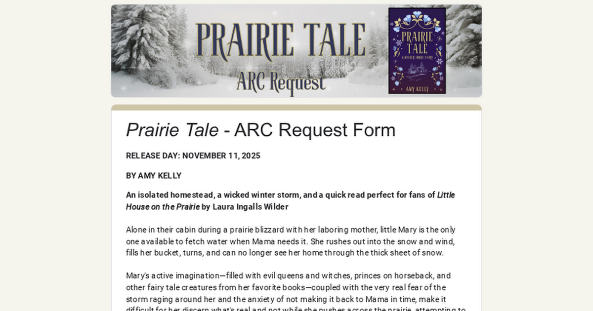 Prairie Tale - ARC Request Form thumbnail