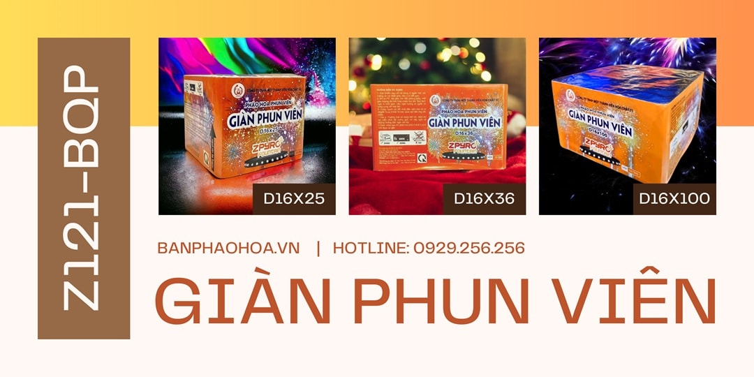 Giàn Phun Viên Z121 – Dòng pháo hoa Bộ Quốc Phòng HOT nhất hiện nay thumbnail