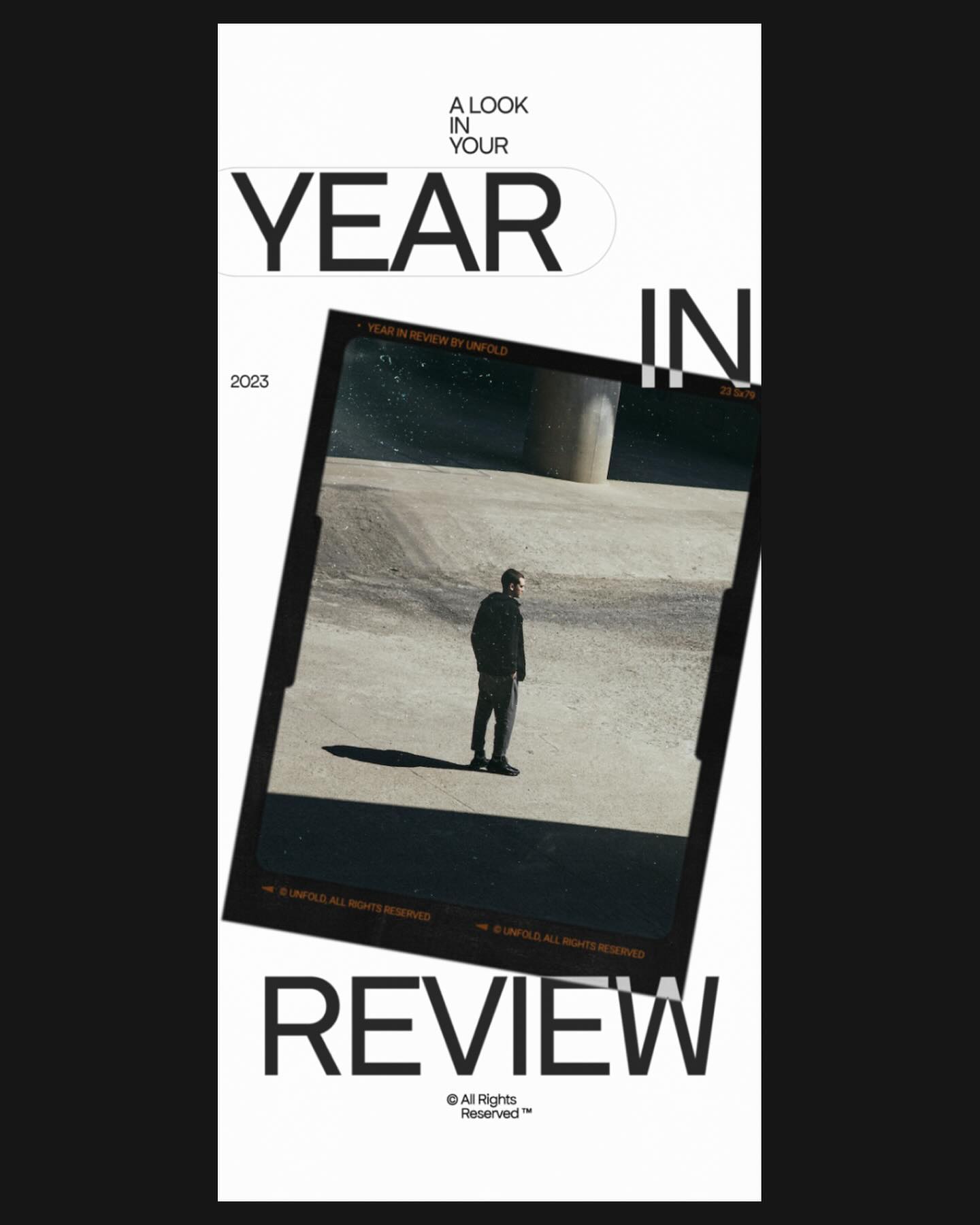 Design explorations of reel covers for the Year in Review reel templates that we launched in the @unfold app. Check the 