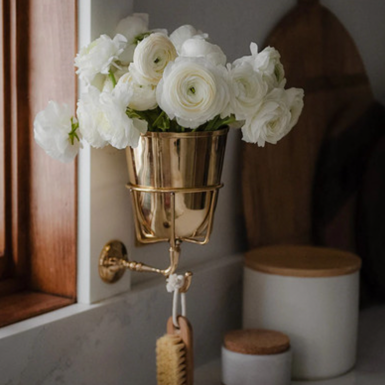 wall mounted flower vase (opal wall vessel by roan iris) thumbnail