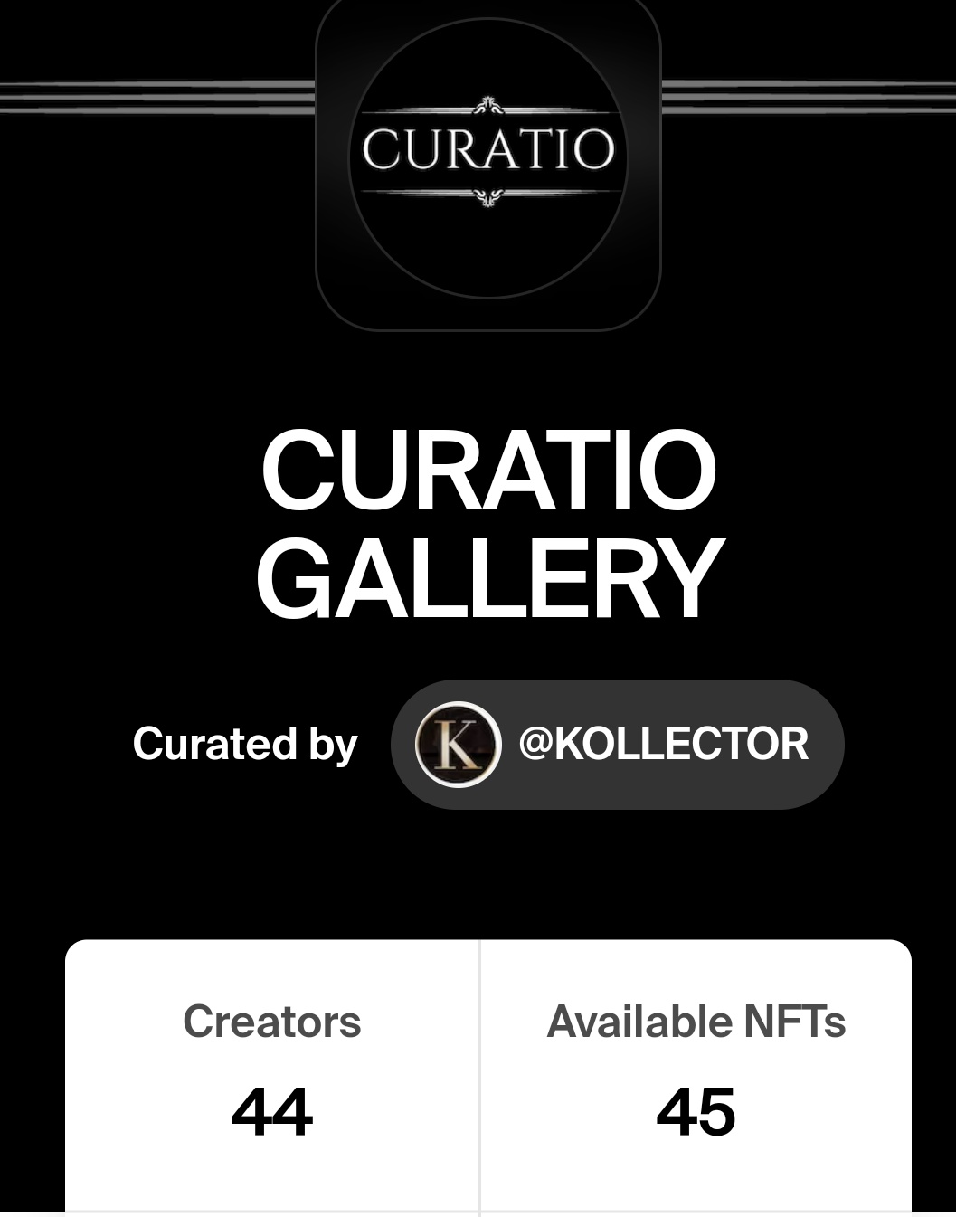 CURATIO GALLERY ON FOUNDATION thumbnail