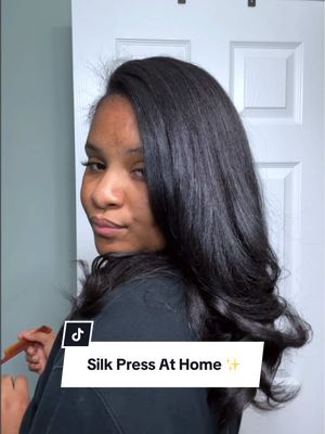 side part mami 4evaaa <3  *everything’s 🔗 in my LTK*  #silkpress #naturalhairtiktok #curlytostraight #washday #kenraprof