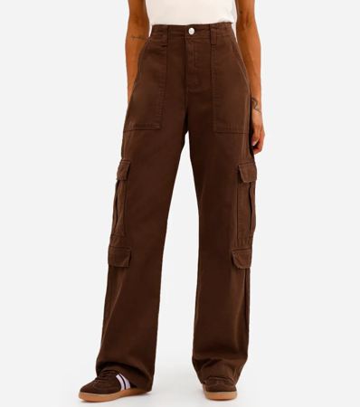 Calça jeans cargo marrom  thumbnail