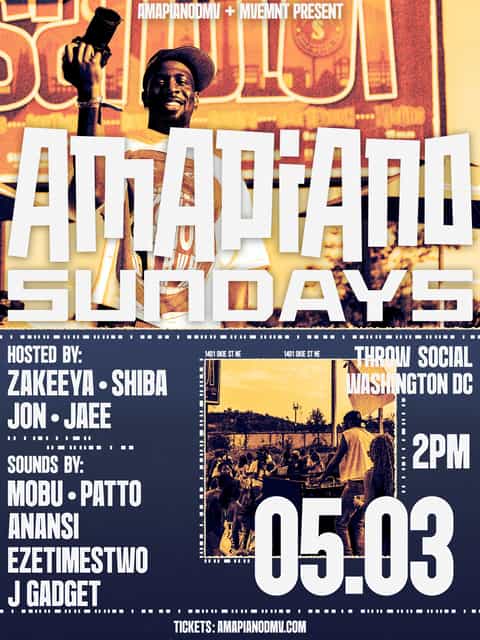 MAY 3: Amapiano Sunday:w/ Joshua Gadget  thumbnail