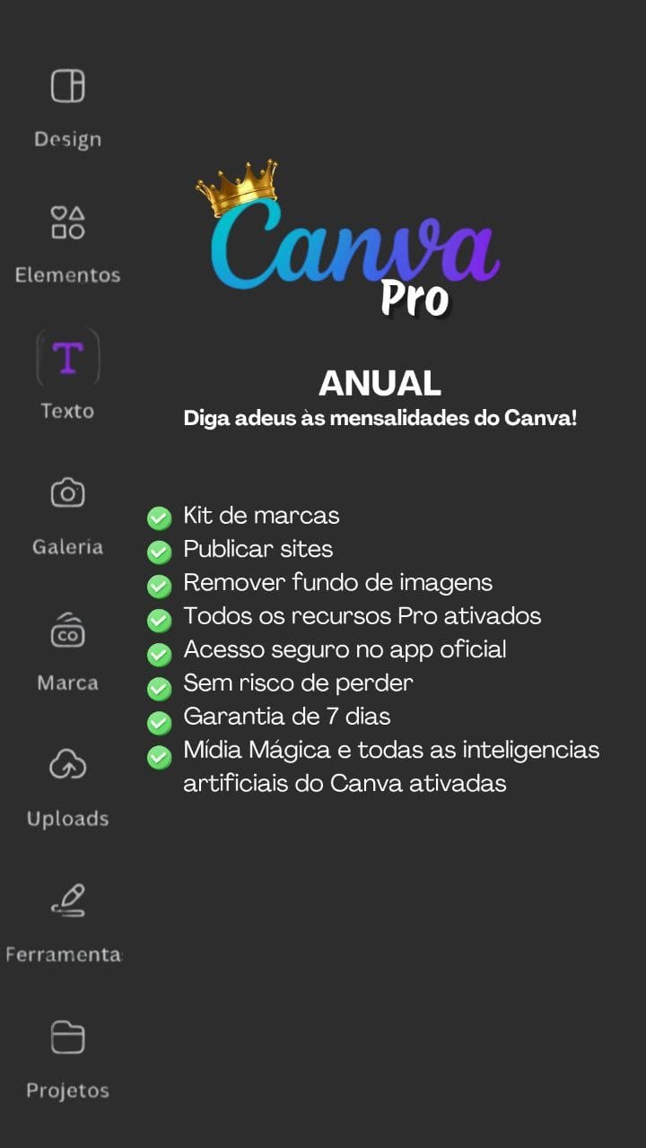 Canva Pró Anual com pagamento único de 29.99 thumbnail