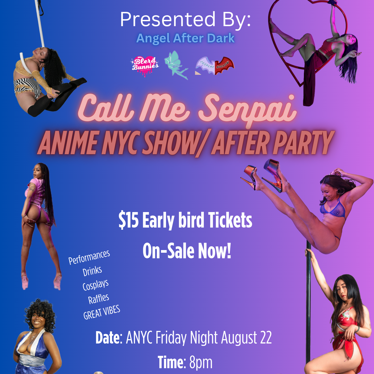 August 22nd 8pm Cosplay Show/Afterparty @ Pixie Dust NYC thumbnail