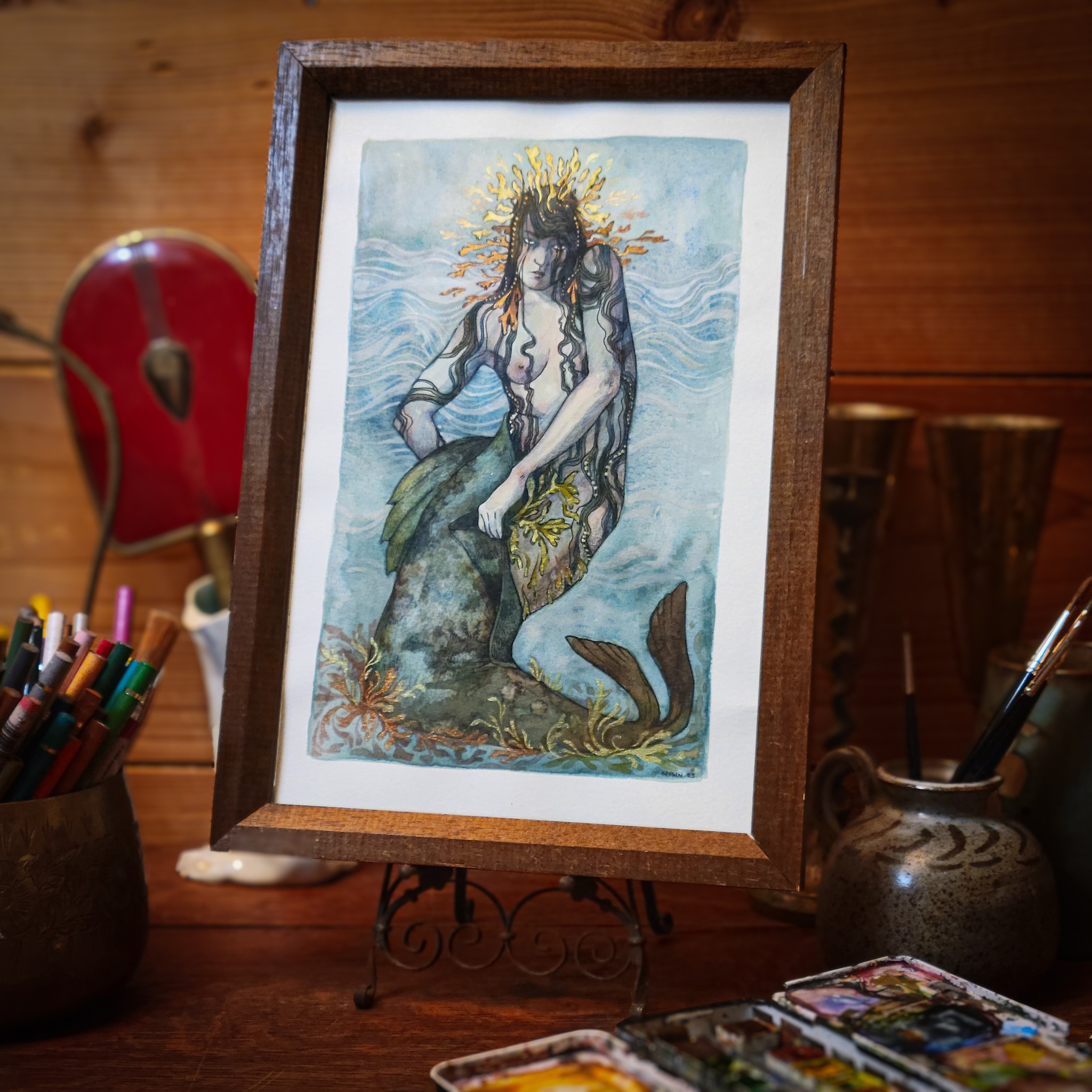 Don't Lose Your Skin - watercolour and pencil crayon.

*sold*

An ode to my love of the selkie, who's wildness lives in 