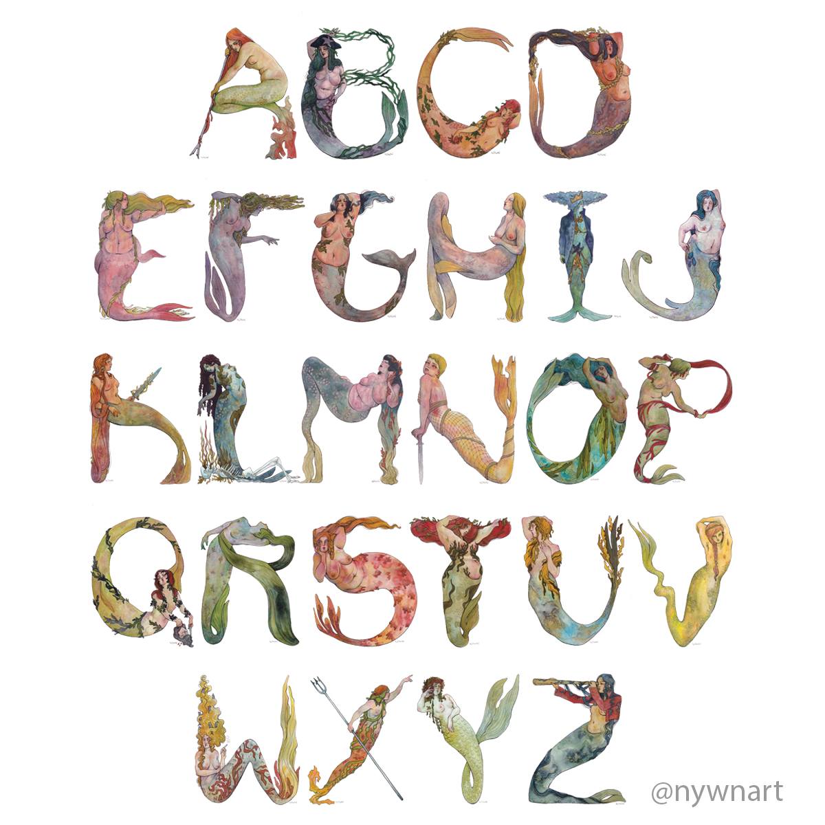 The Whole Mermaid Alphabet!

Prints and originals available Friday morning at 8am PST

Three years in the making. It all