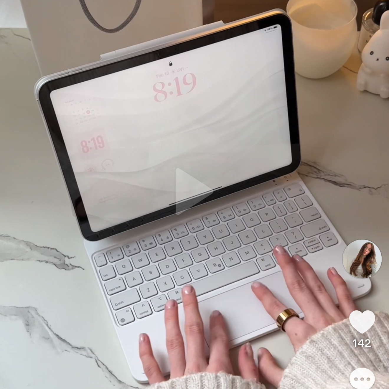 iPad keyboard case 🤍 thumbnail