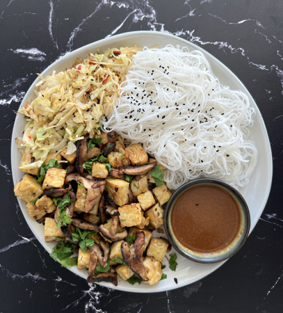 Shiitake & Tempeh Noodle Bowl Recipe thumbnail