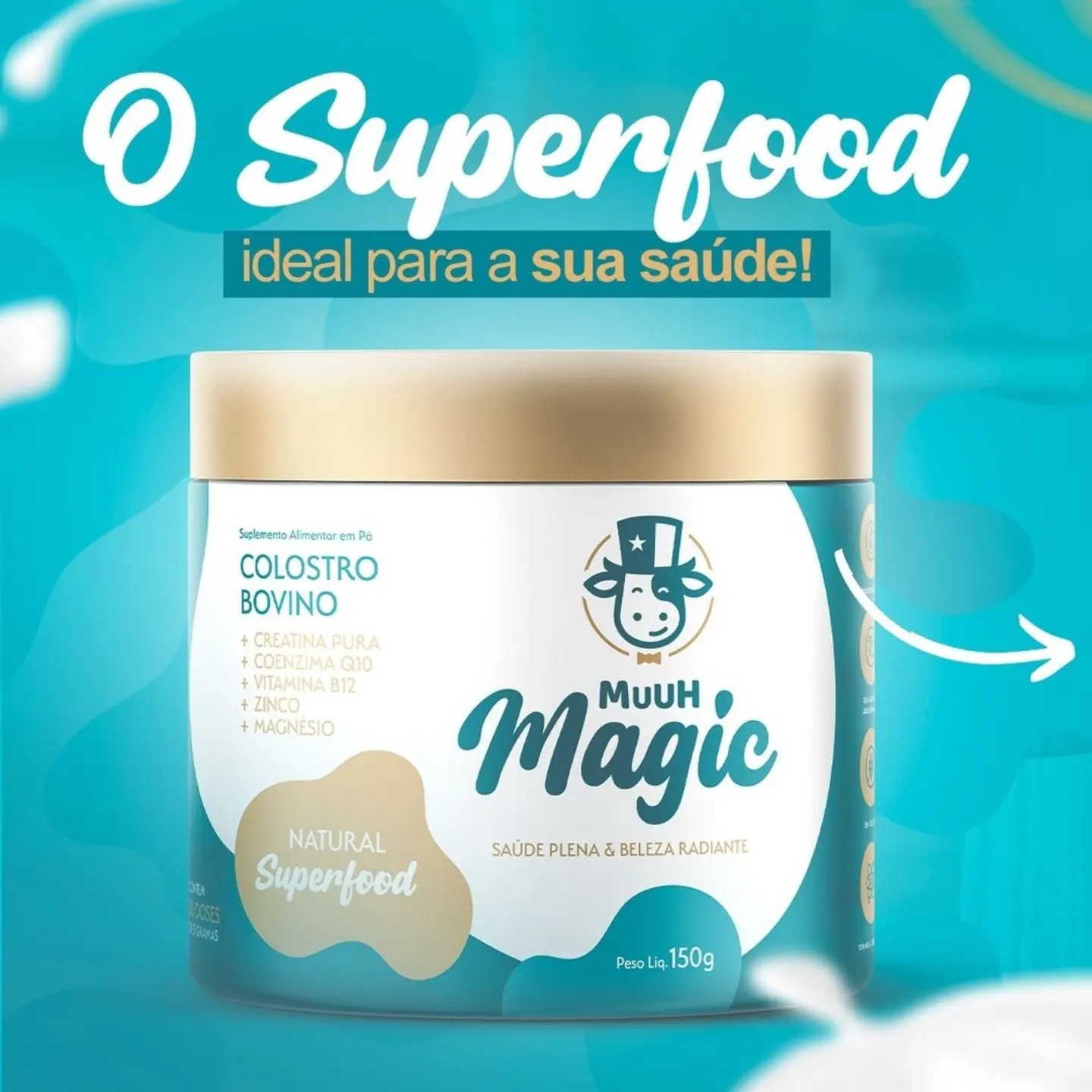 Magic Muuh - O suplemento Estrela de 2024 nos EUA agora no Brasil! O Magic Muuh é o novo Queridinho das Mulheres de todas as idades e é um SUPERFOOD Exclusivo com Vários Benefícios, como Eliminar o Inchaço, Aumentar a Imunidade, Recuperação Muscular e Bem estar Geral. thumbnail