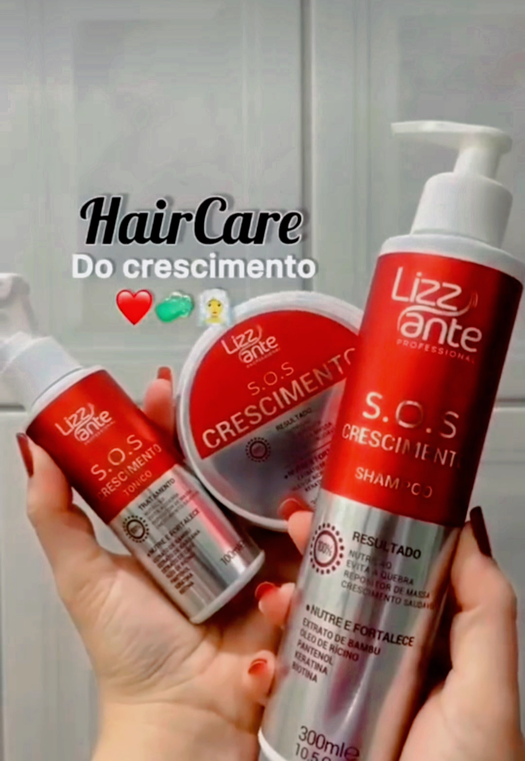 Kit LizzAnte S.O.S Crescimento | Cruelty-Free e Vegano | Fortalecimento e Crescimento dos Fios | Evita 95% da Quedas Capilar | Preenche Falhas, Combate a Calvície e Alopecia.  thumbnail