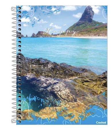 Caderno 20 Matérias 320Fls Grande Happy Capa Dura thumbnail