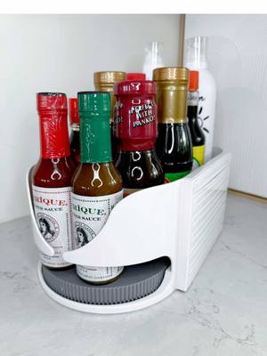 🔗In Bio! Lazy Susan Turntable Organizer 🩶 #amazonhome #amazonkitchen #organizedhome #kitchenorganization #stayorganized 