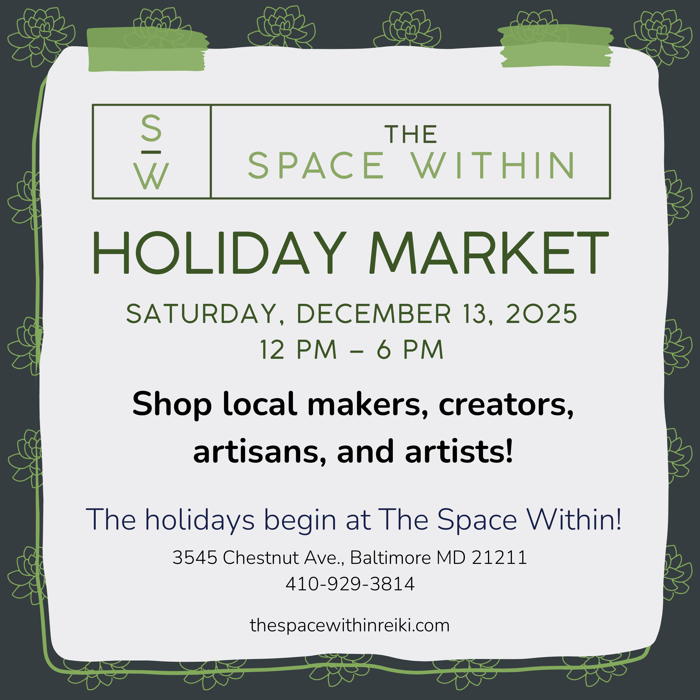 Apply to be a vendor at our holiday market! thumbnail
